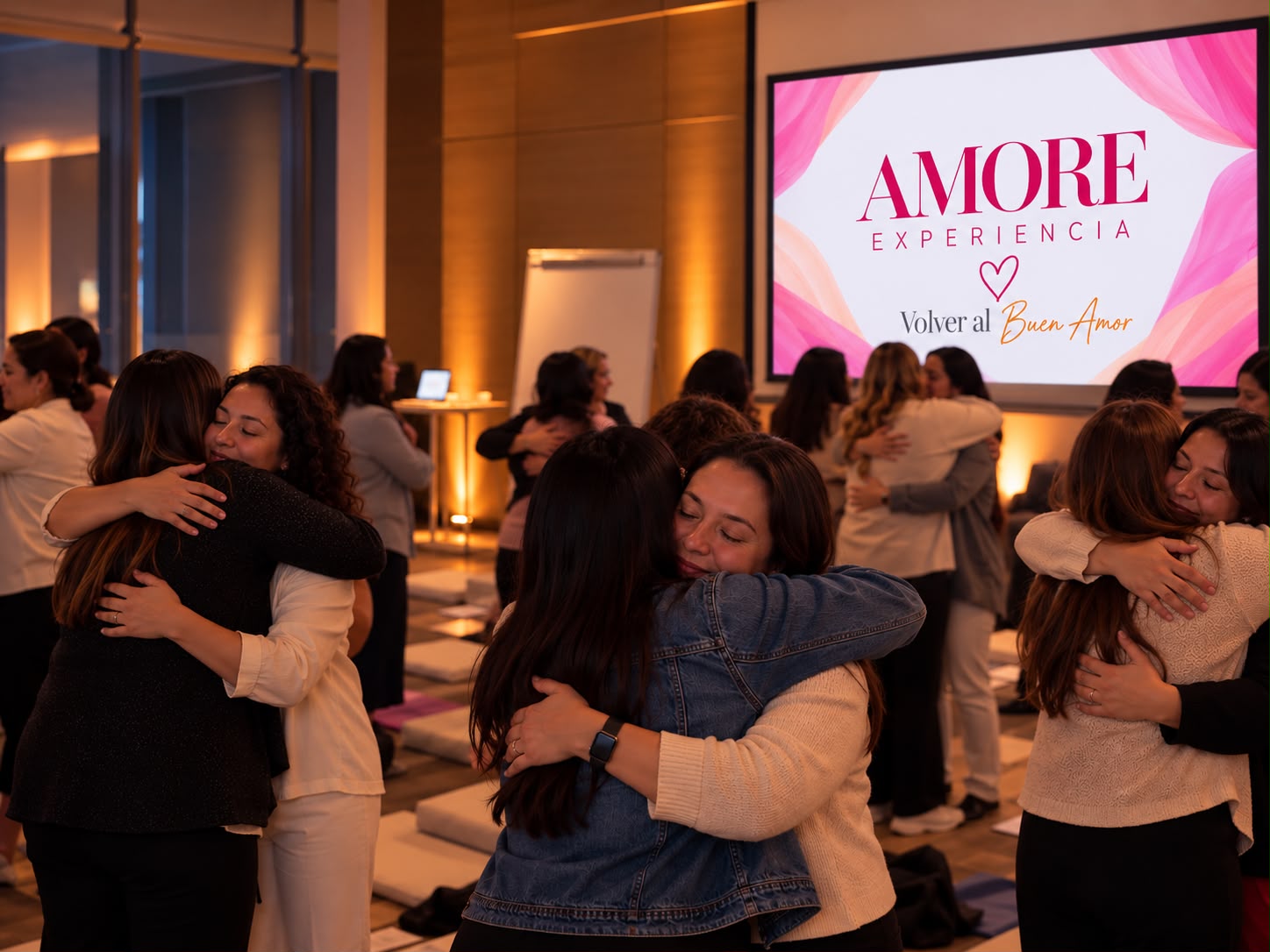 Participantes de AMORE compartiendo un momento de conexión